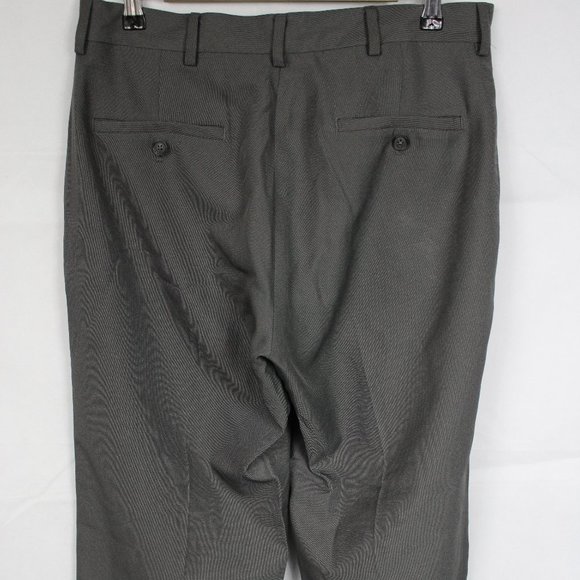 Haggar Men's Pants Pleated Pockets No Iron Care Gray 32 X 30 - Picture 3 of 5